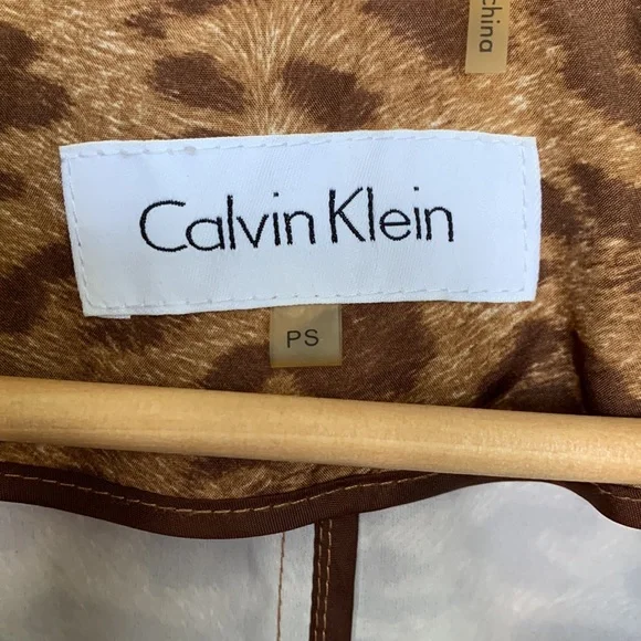 Leopard Print Raincoat with Packable Hood and Gold Zipper / Snap Accents - Picture 2 of 5